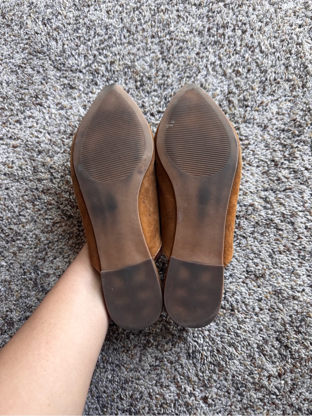 Steve Madden Suede Chain Mule Loafers Camel Brown Pointed Toe Flats Women’s 7.5 - Picture 4 of 5